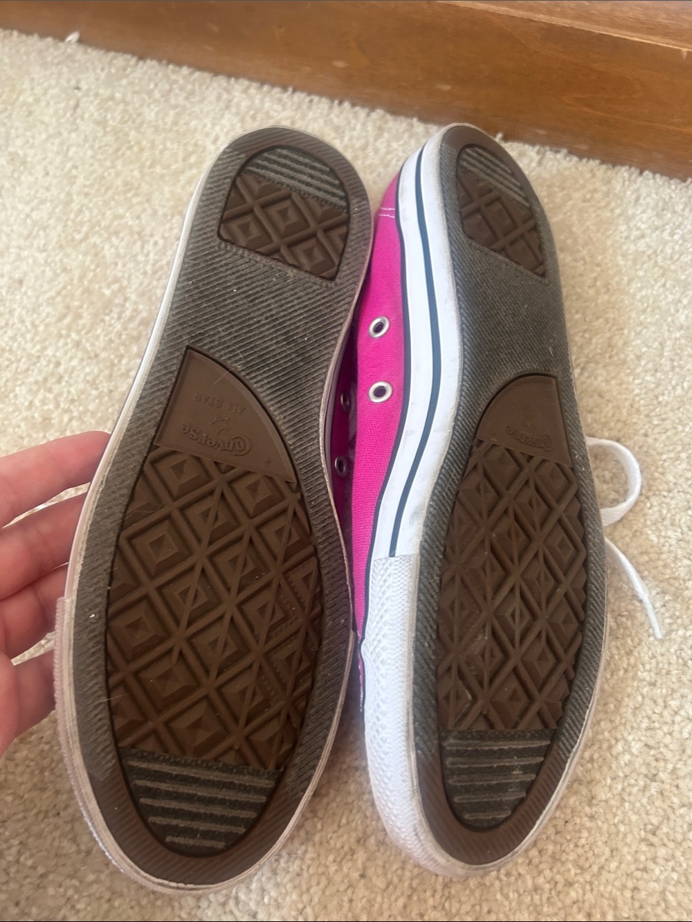 Converse Magenta Low-Top Canvas Sneakers - Picture 5 of 6